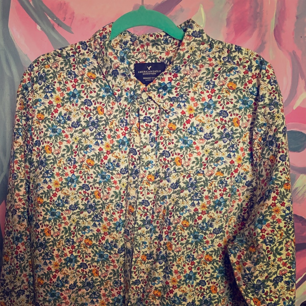 Floral Button Down